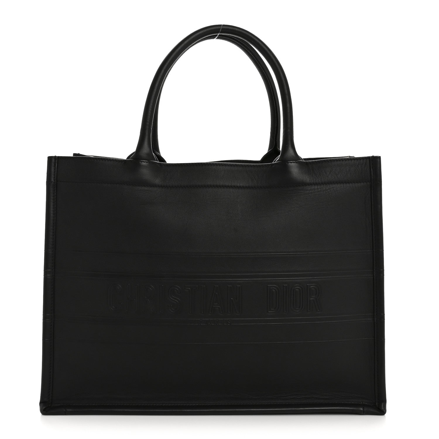 Christian Dior Calfskin Embossed Medium Book Tote Black 1 of 12