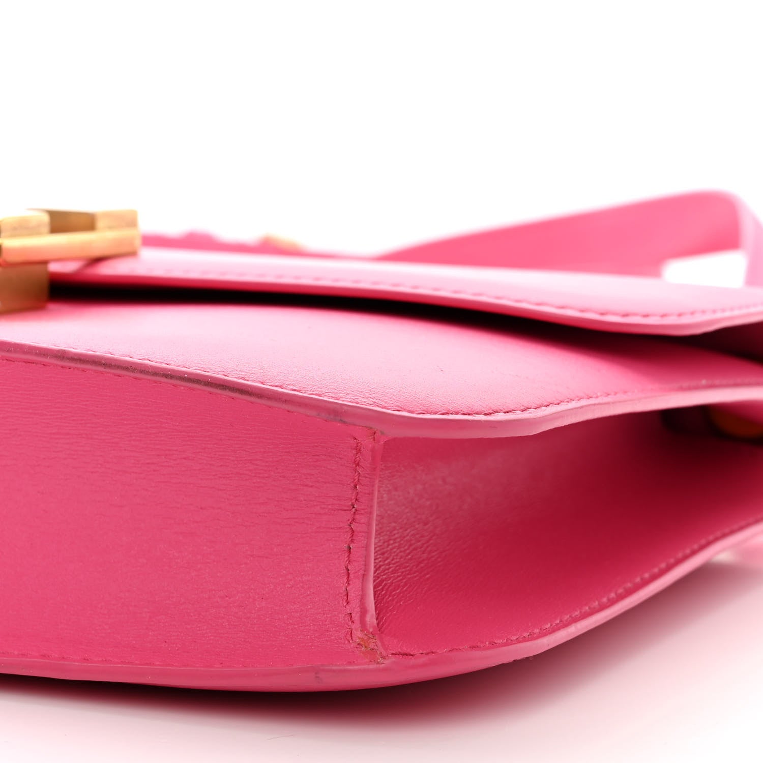 Saint Laurent Smooth Calfskin Le Carre Shoulder Bag Pink 10 of 12