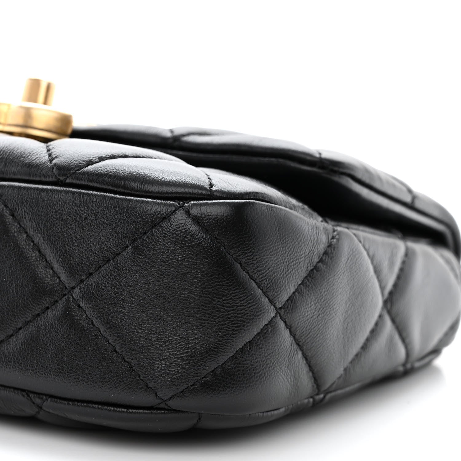 Chanel Lambskin Quilted Mini Lacquered Chain Flap Black 10 of 10