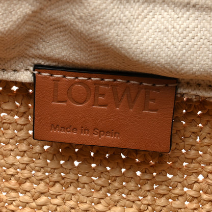 Loewe Calfskin Raffia Anagram Paulas Ibiza Pochette Bag Natural Tan 6 of 10