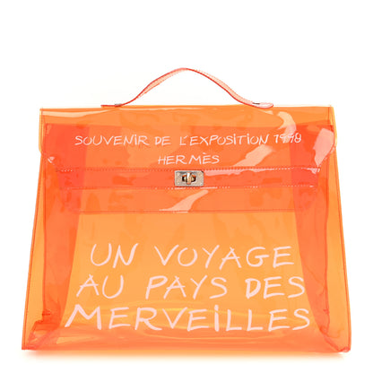 Hermes Vinyl Souvenir De L'Exposition Kelly Orange 1 of 7