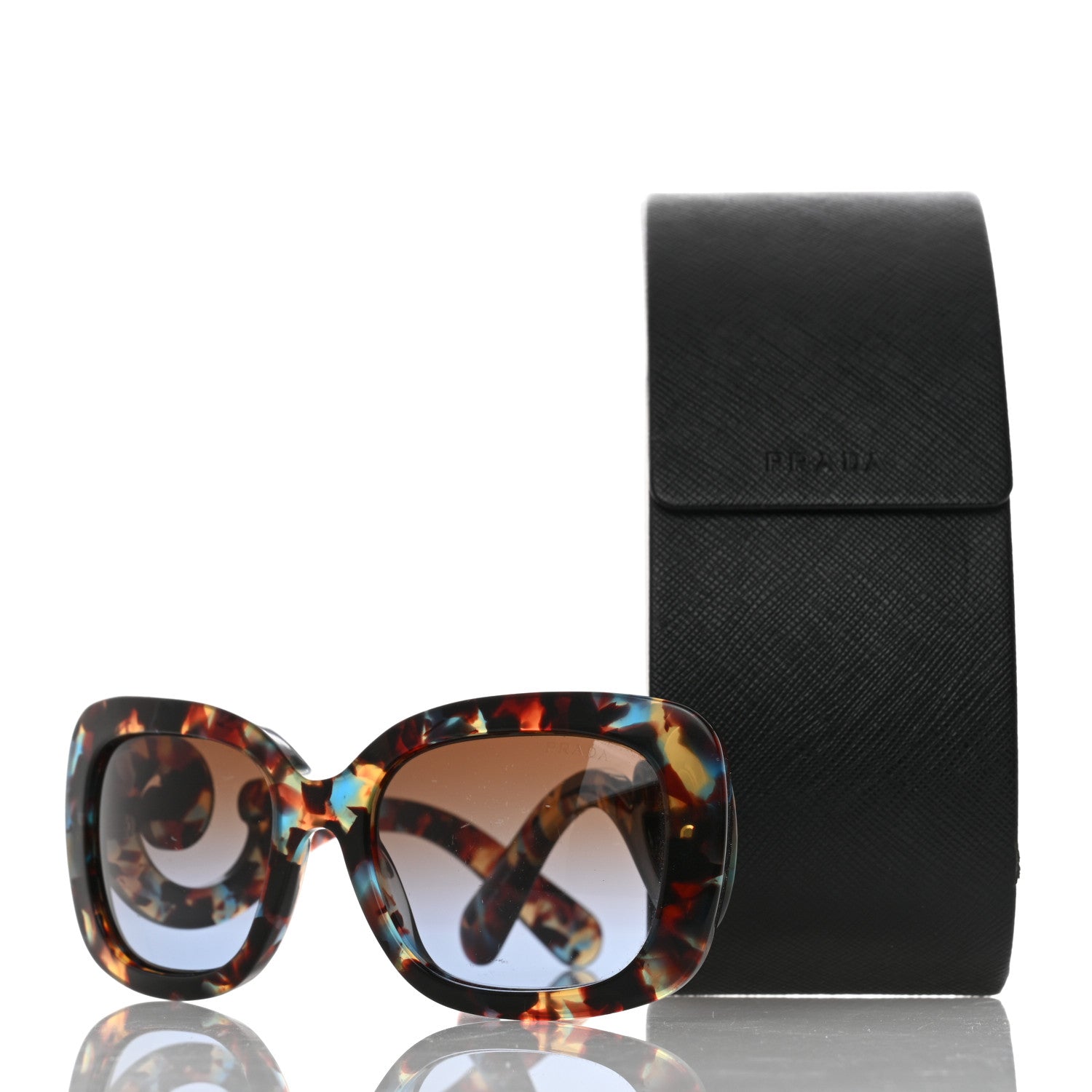 Prada Baroque Sunglasses Tortoise Blue 8 of 8