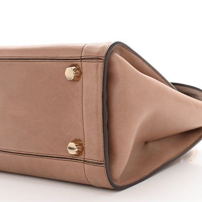 Salvatore Ferragamo Calfskin Sofia Rainbow Top Handle Bag Moka 9 of 9