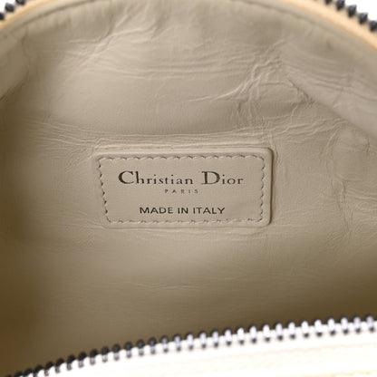 Christian Dior Calfskin Macrocannage Medium Diortravel Nomad Pouch Off White 6 of 12