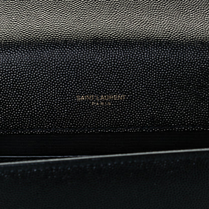 Saint Laurent Grain De Poudre Medium Classic Monogram Kate Satchel Black 6 of 11