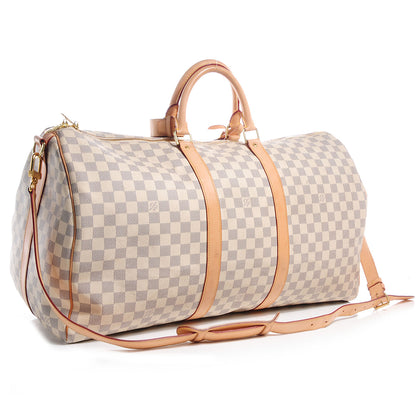 Louis Vuitton Damier Azur Keepall Bandouliere 55 3 of 8