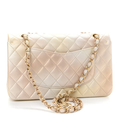 Chanel Metallic Goatskin Quilted Ombre Medium Double Flap Gold 3 of 12