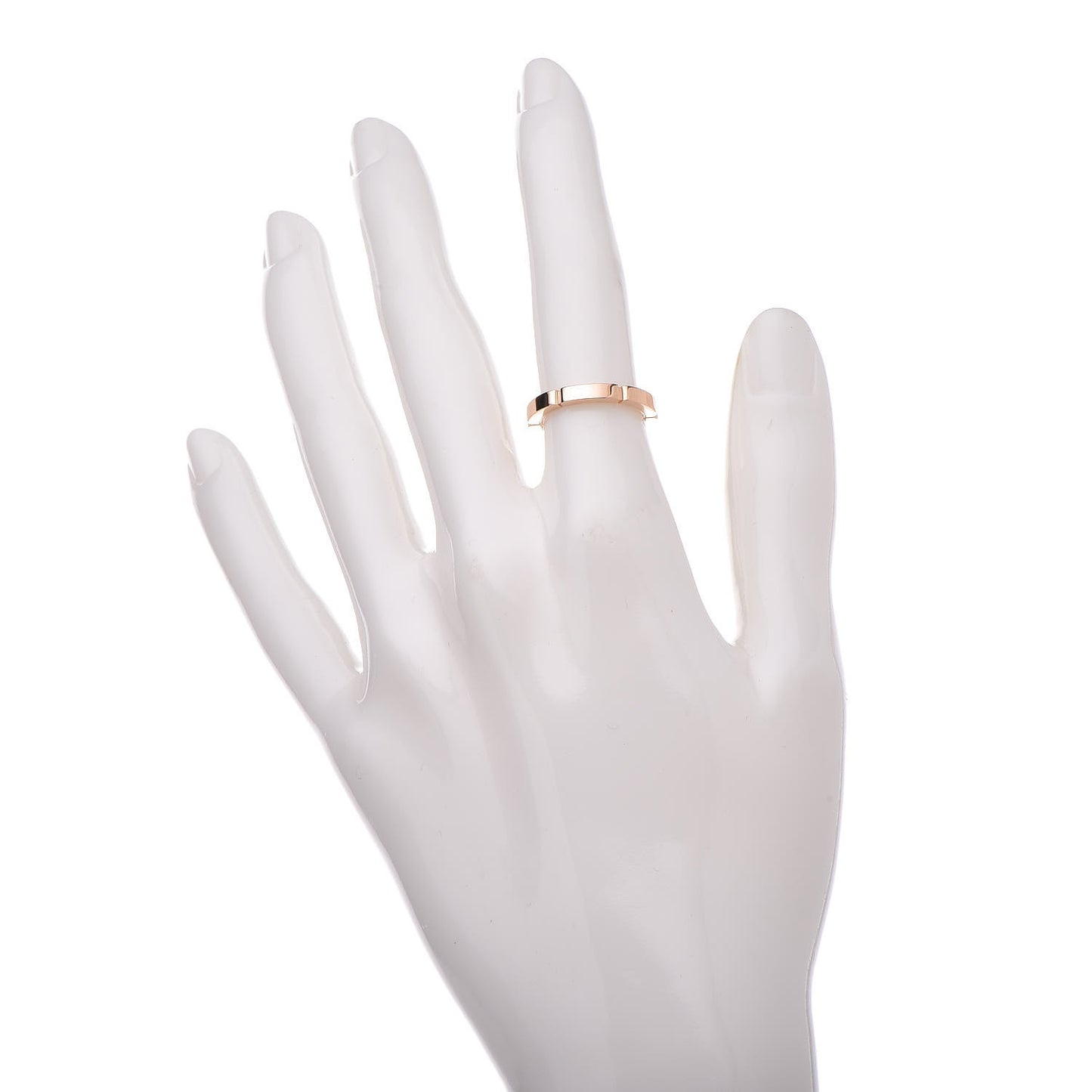 18K Pink Gold 2.5mm Maillon Panthere Wedding Band Ring 48 4.5