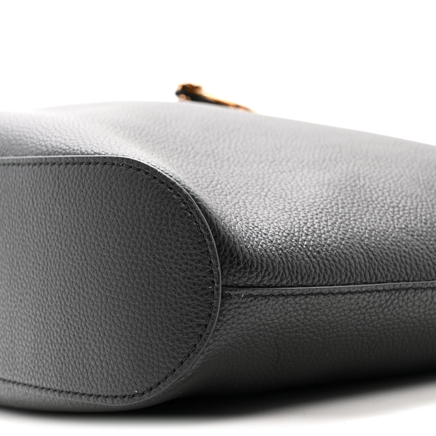Grainy Calfskin Virtus Hobo Black