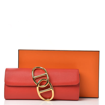 Hermes Evercolor Egee Clutch Rouge Tomate 9 of 9