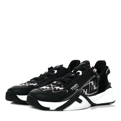 Fendi X SARAH COLEMAN Nylon Lycra FF Vertigo Mens Fendi Flow Low Top Sneakers 9 Black 3 of 8
