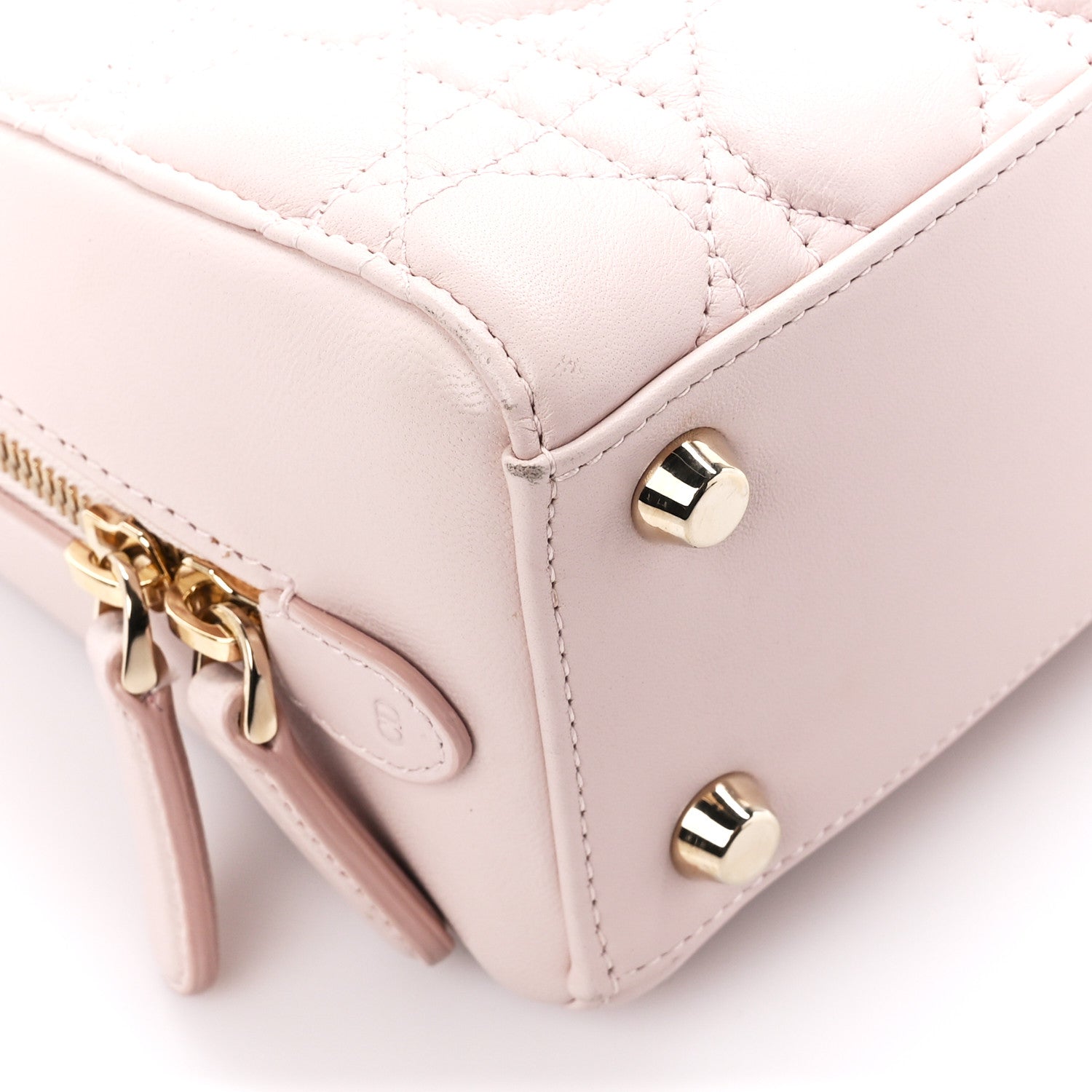 Christian Dior Lambskin Cannage Lily Tote Light Pink 9 of 11