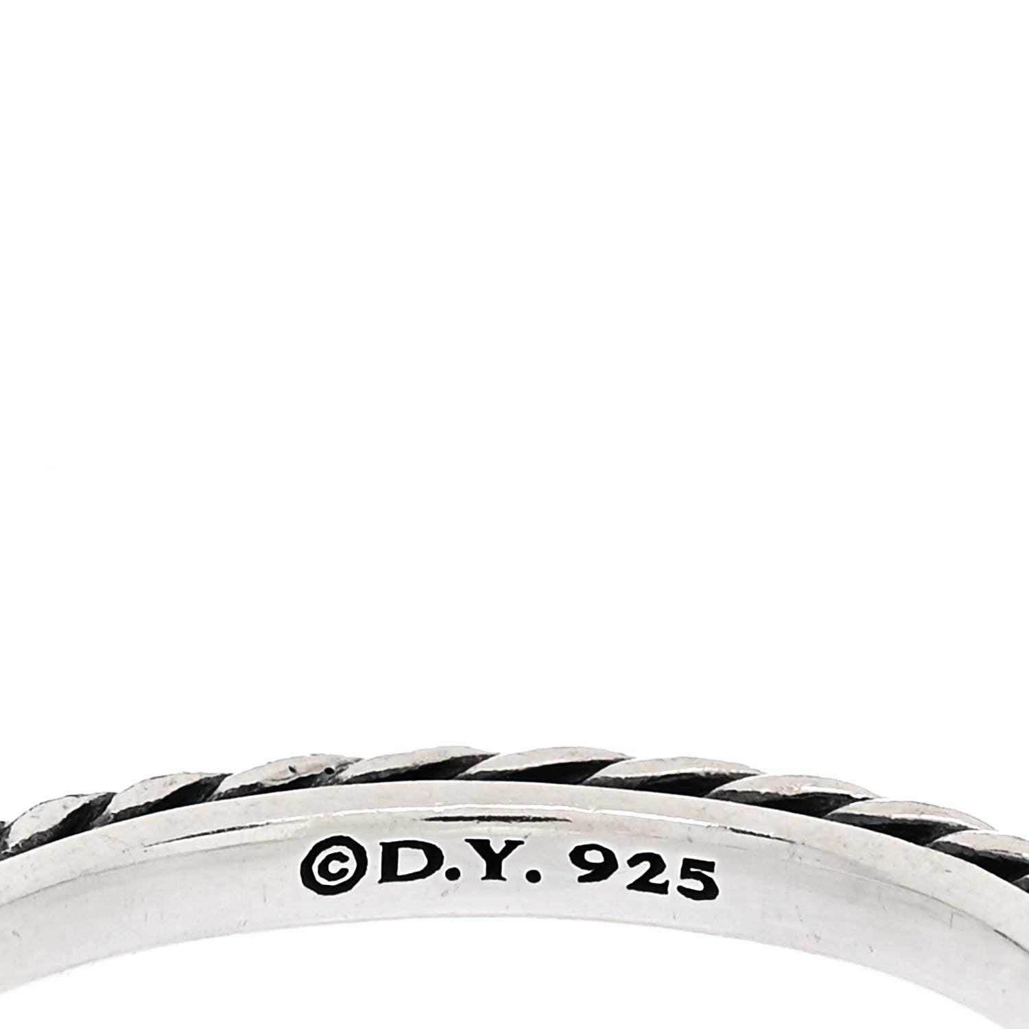David Yurman Sterling Silver Cable Classics Band Ring 52 6 4 of 4