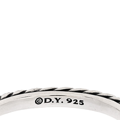 David Yurman Sterling Silver Cable Classics Band Ring 52 6 4 of 4