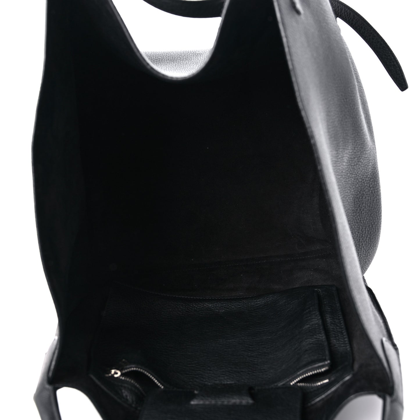 Supple Grained Calfskin Medium Big Bag Black