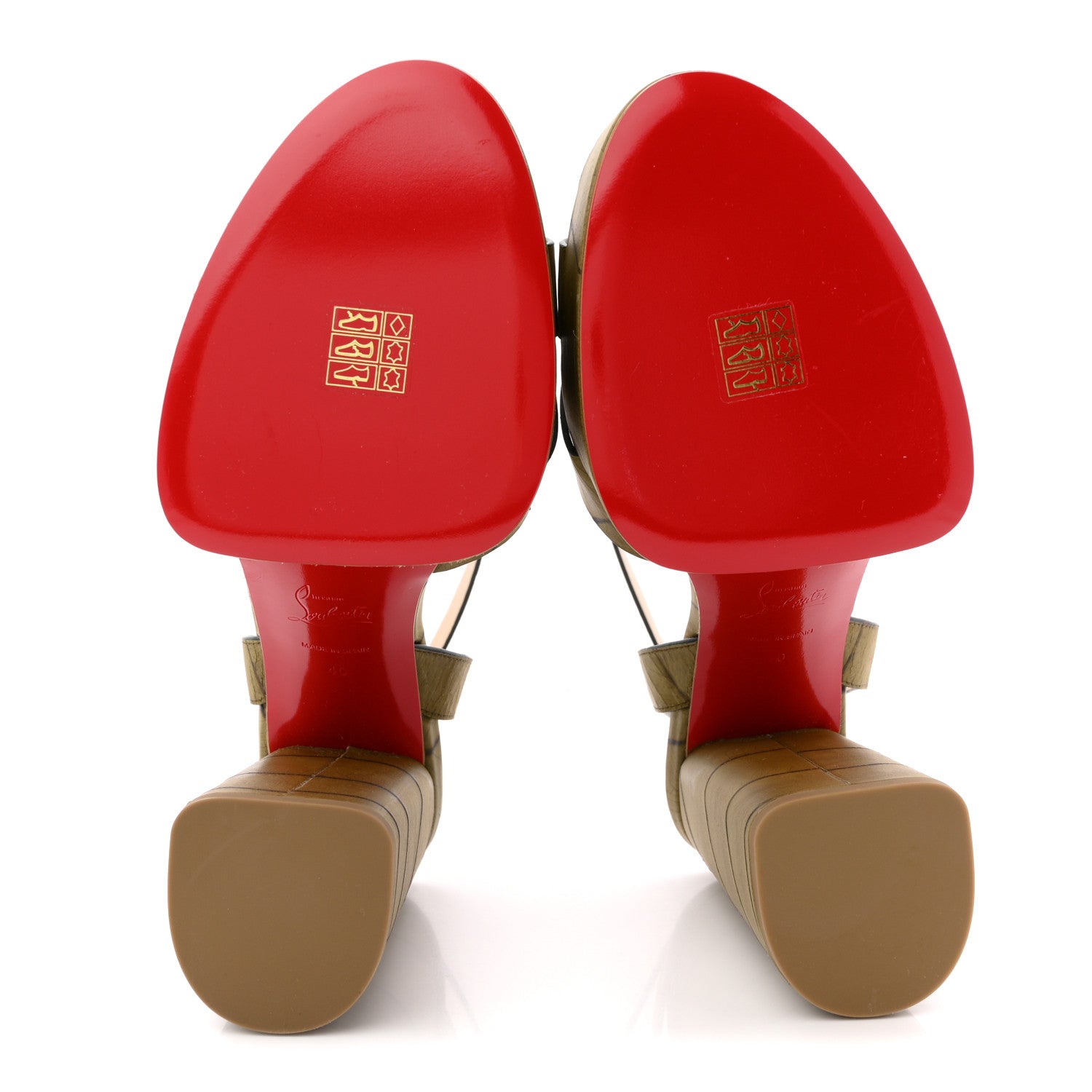 Christian Louboutin Cario Leaf Super Mariza 130 Sandals 40 Kaki 6 of 11