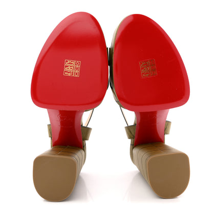 Christian Louboutin Cario Leaf Super Mariza 130 Sandals 40 Kaki 6 of 11