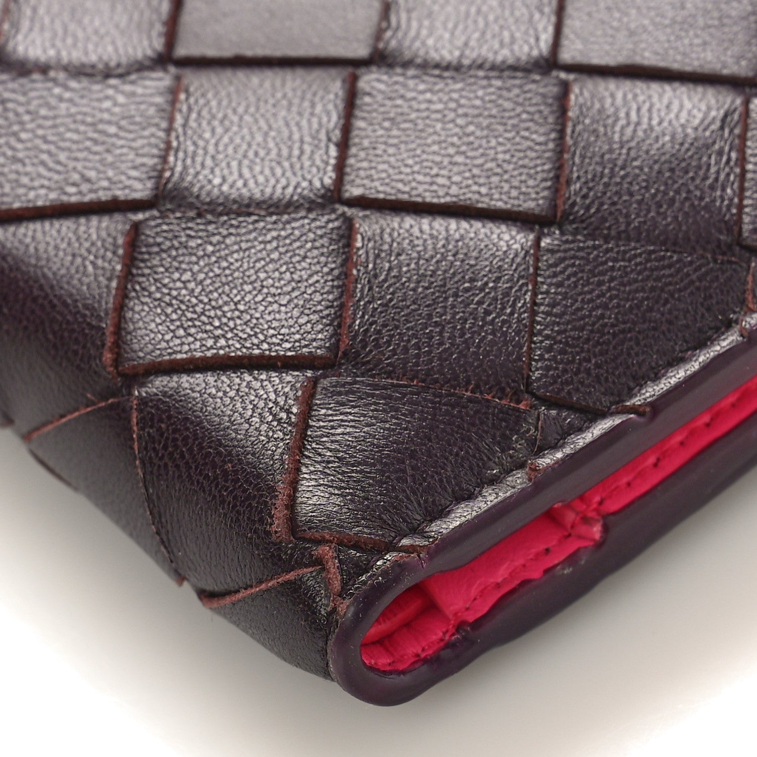 Bottega Veneta Nappa Intrecciato Bifold Zip Wallet Grape Bonbon 7 of 9