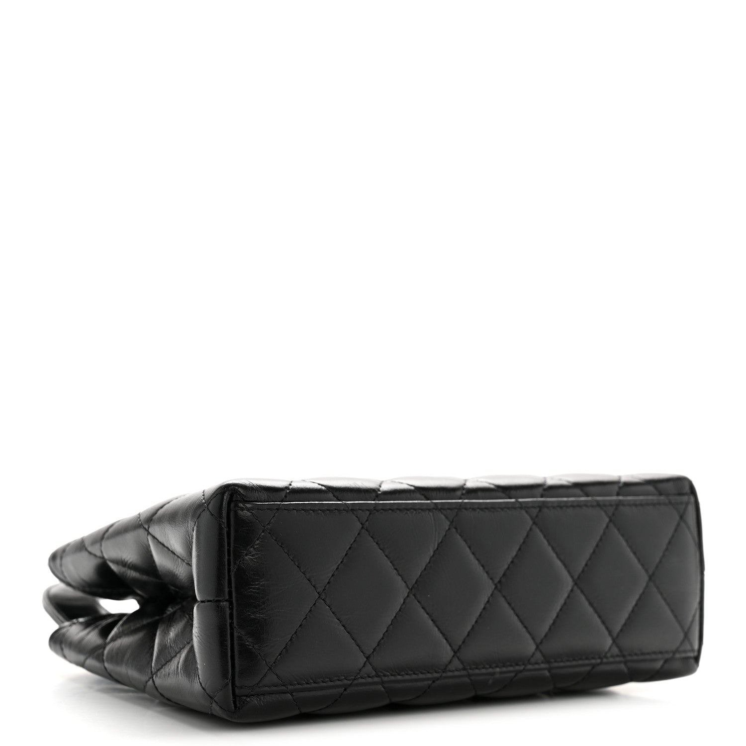 Chanel Shiny Aged Calfskin Quilted Nano Kelly Shopper Black 4 of 14