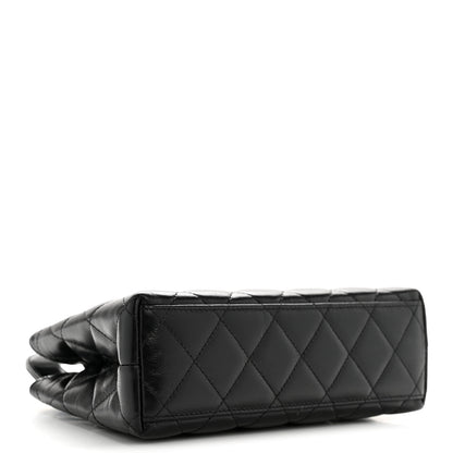 Chanel Shiny Aged Calfskin Quilted Nano Kelly Shopper Black 4 of 14