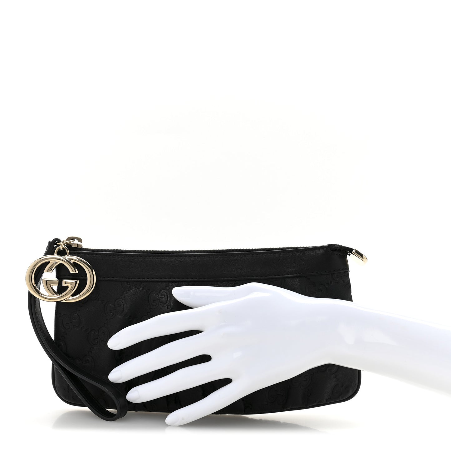 Guccissima Signature New Britt Wristlet Black