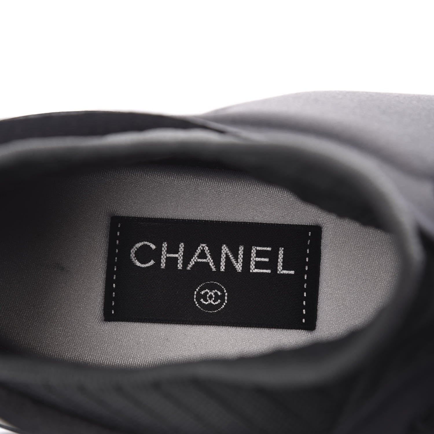 Chanel Stretch Fabric CC Sneakers 41 Grey 7 of 8