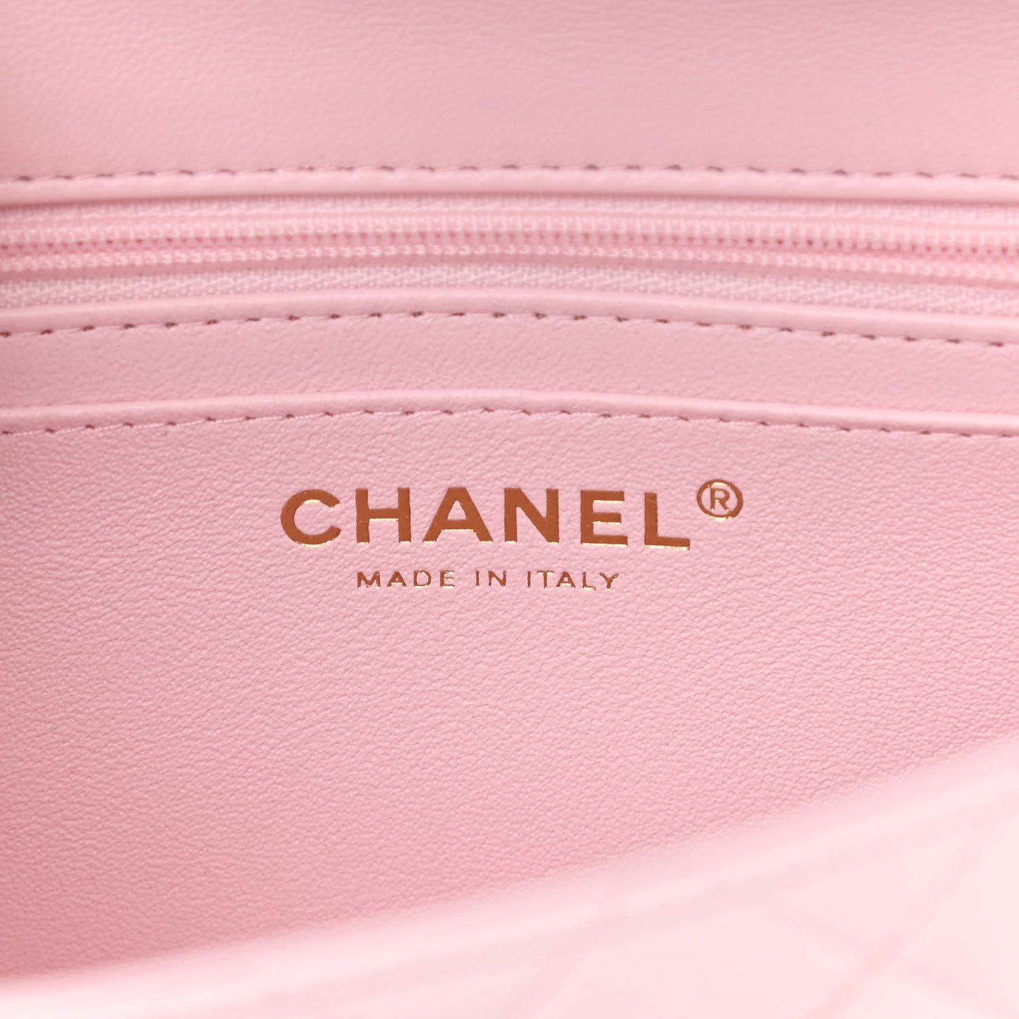 Lambskin Quilted Mini Top Handle Rectangular Flap Light Pink