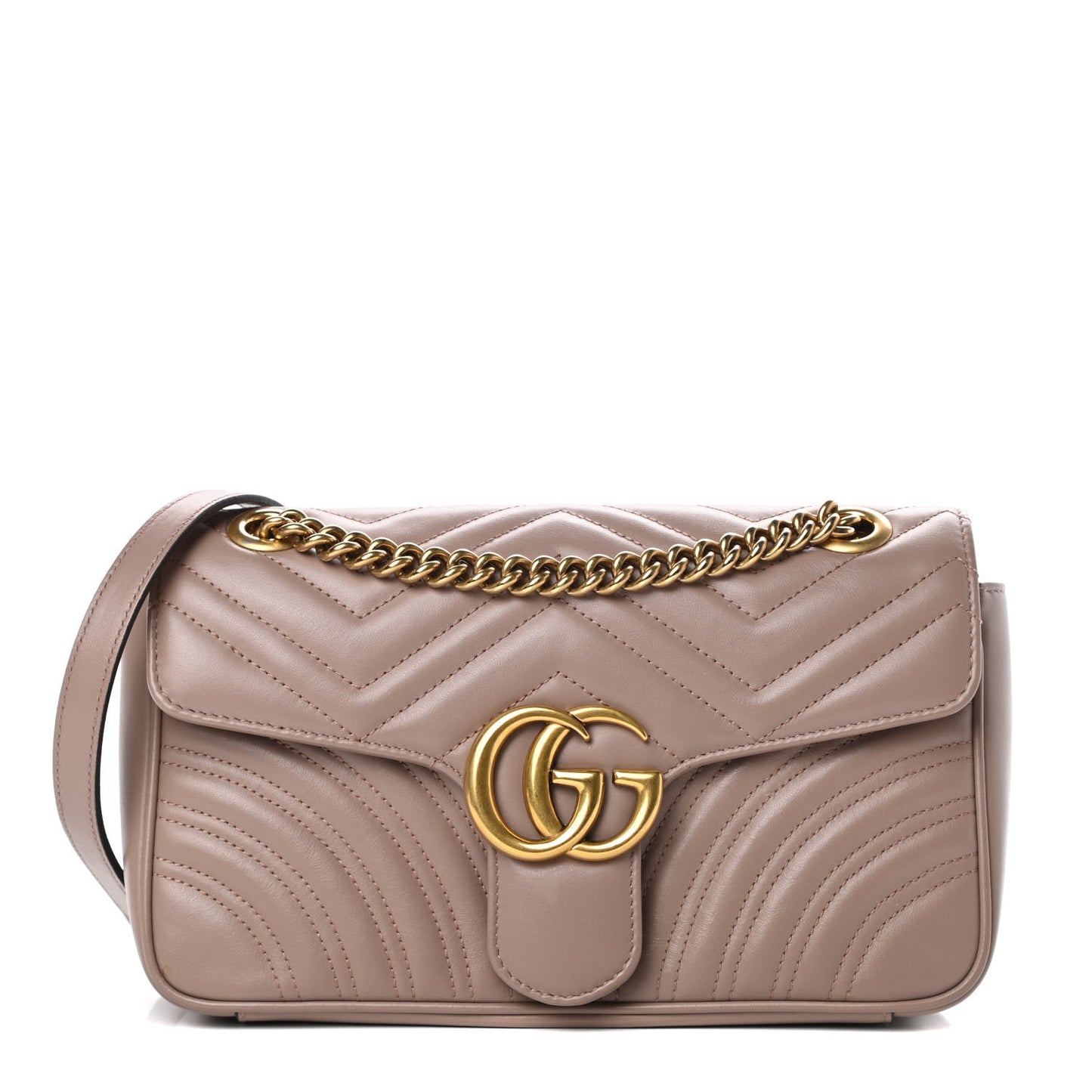 Calfskin Matelasse Small GG Marmont Shoulder Bag Porcelain Rose