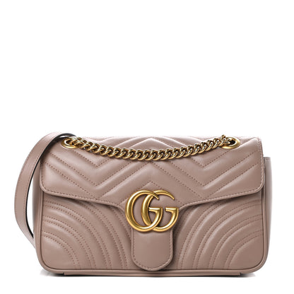 Gucci Calfskin Matelasse Small GG Marmont Shoulder Bag Porcelain Rose 1 of 10