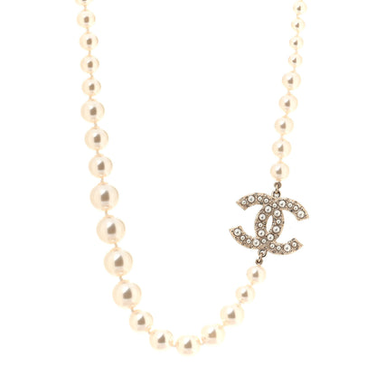 Chanel Pearl CC 100th Anniversary Necklace Light Gold 1 of 4