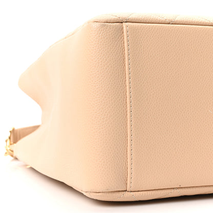 Chanel Caviar Quilted Grand Shopping Tote GST Beige Clair 17 of 21