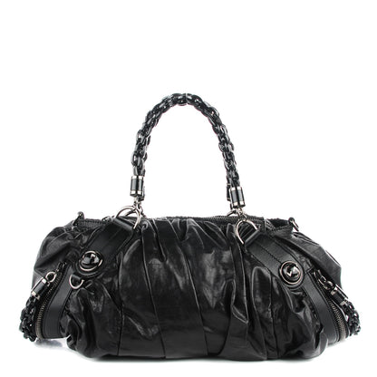 Gucci Ruched Calfskin Shoulder Bag Black 1 of 7