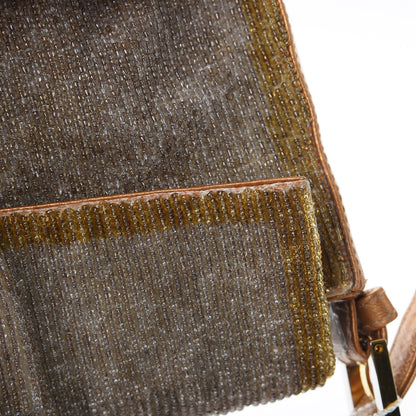 Fendi Beaded Baguette Gold Silver 15 of 15