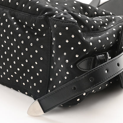 Prada Re-Nylon Studded Shoulder Bag Black 10 of 10