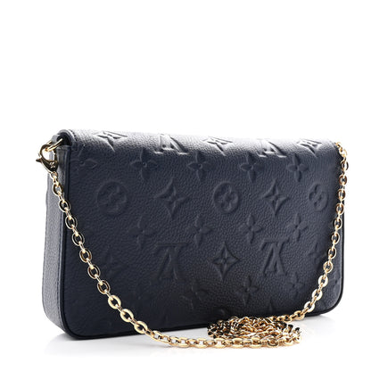 Louis Vuitton Empreinte Pochette Felicie Chain Wallet Navy 3 of 11