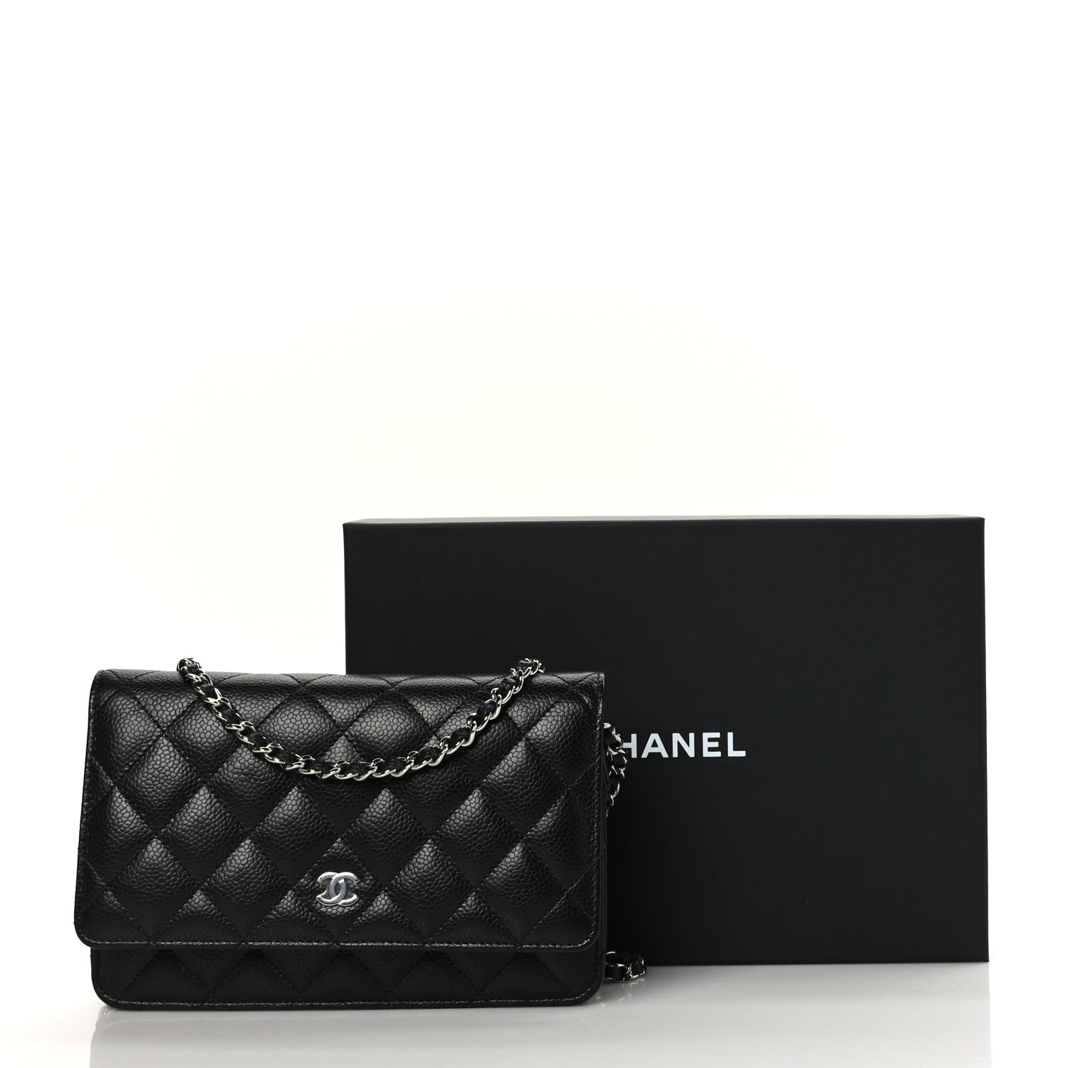 Chanel Caviar Quilted Wallet On Chain WOC Black 10 of 10
