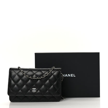 Chanel Caviar Quilted Wallet On Chain WOC Black 10 of 10