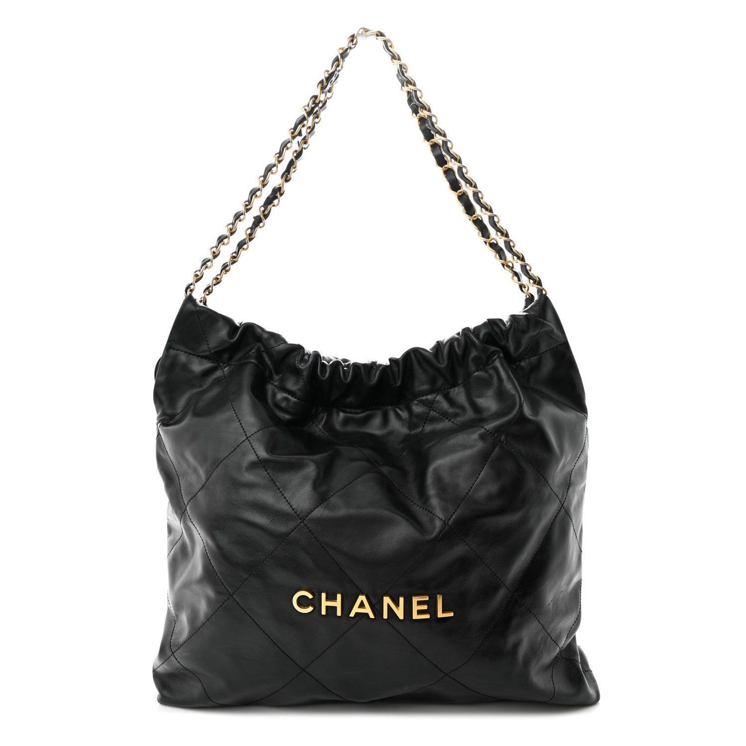 Chanel Shiny Calfskin Quilted Chanel 22 Black 1 of 11