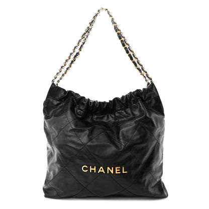 Chanel Shiny Calfskin Quilted Chanel 22 Black 1 of 11
