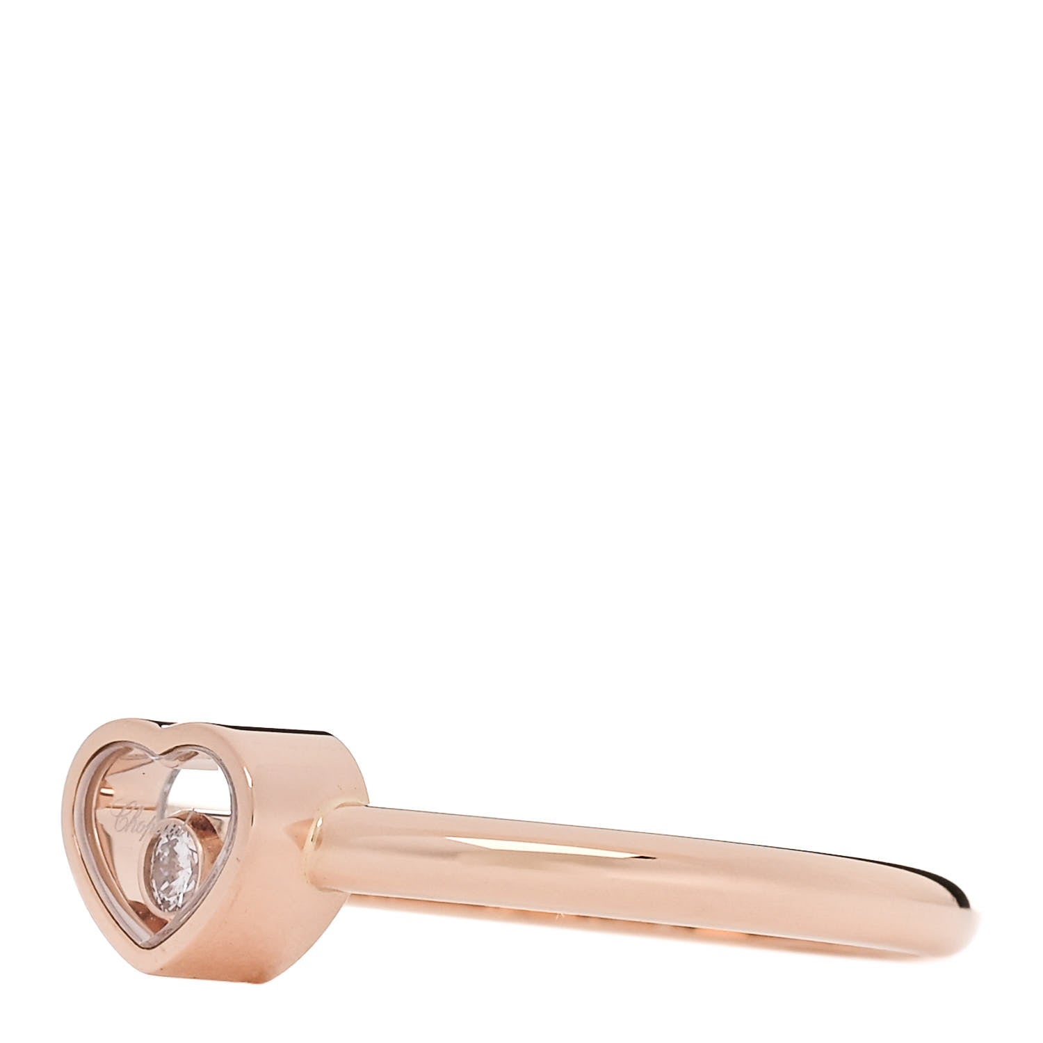 Chopard 18K Rose Gold Diamond Happy Heart Ring 55 7.25 3 of 7