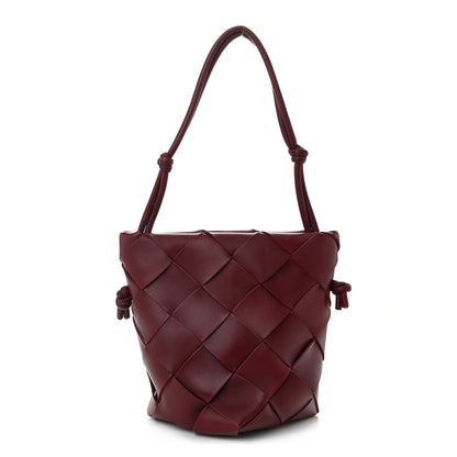 Bottega Veneta Nappa Maxi Intrecciato Clasp Bucket Bag Bordeaux 1 of 9