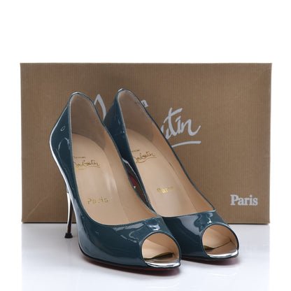 Christian Louboutin Patent Yoyospina 100 Pumps 38.5 Peacock 9 of 9