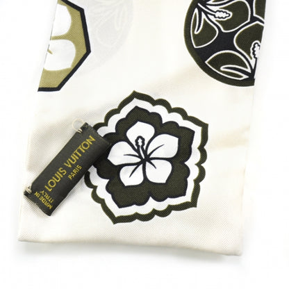Louis Vuitton Silk Japanese Hibiscus Bandeau Ecru 4 of 4