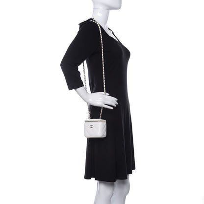 Chanel Lambskin Quilted My Chanel Lady Vanity Case With Chain White 2 of 11