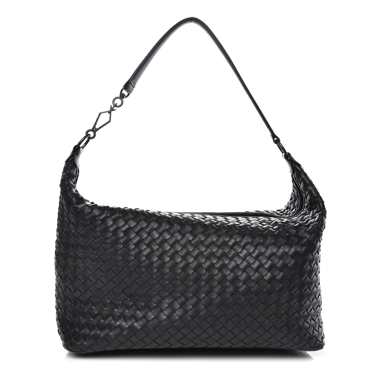 Nappa Intrecciato Shoulder Bag Black