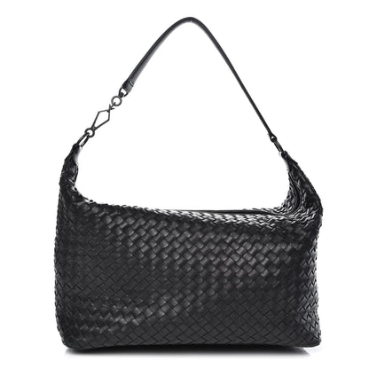 Bottega Veneta Nappa Intrecciato Shoulder Bag Black 1 of 10
