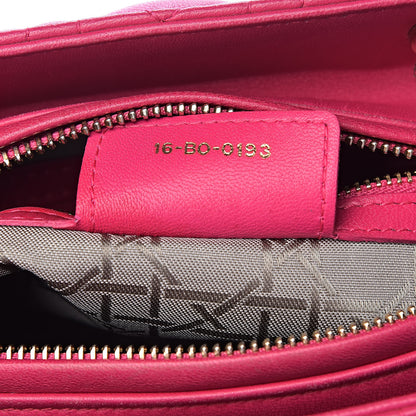 Christian Dior Lambskin Cannage Medium Lady Dior Fuchsia 7 of 21