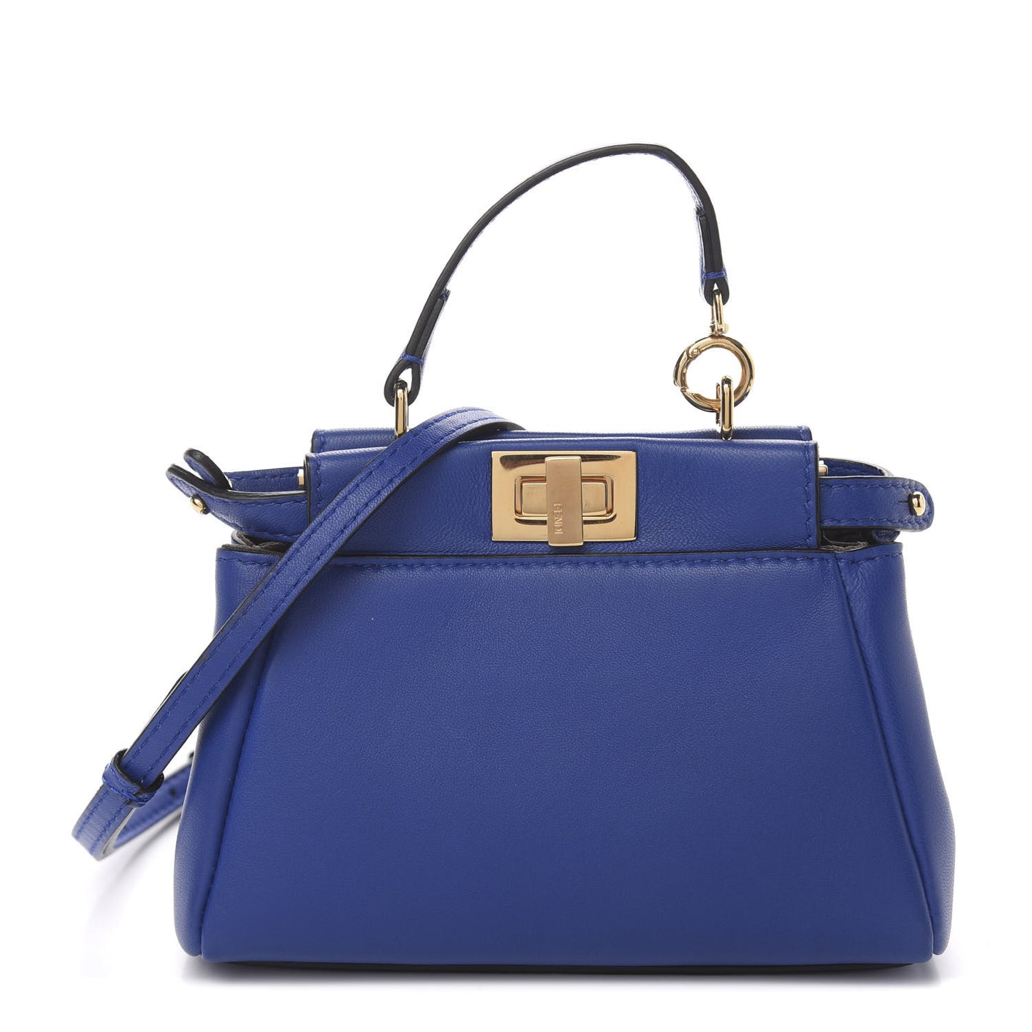 Shiny Nappa Micro Peekaboo Iconic Satchel Bluette