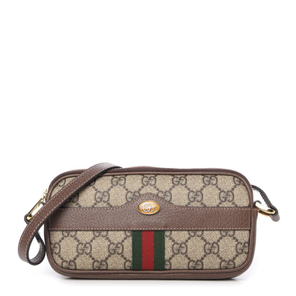 Gucci GG Supreme Monogram Web Mini Ophidia GG Bag Brown 1 of 11