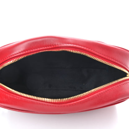 Saint Laurent Lambskin Quilted Monogram Victoire Camera Bag Rouge Eros 5 of 10
